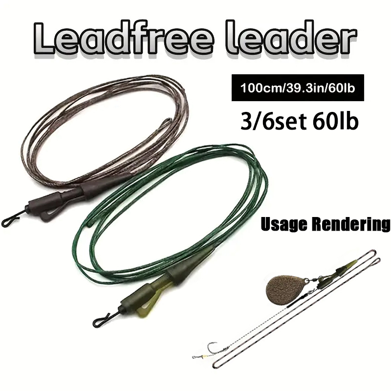 Baitcasting Reel - 3/6개입 카프카프 낚싯줄 레디타이드 100cm/27.22KG 헬리콥터