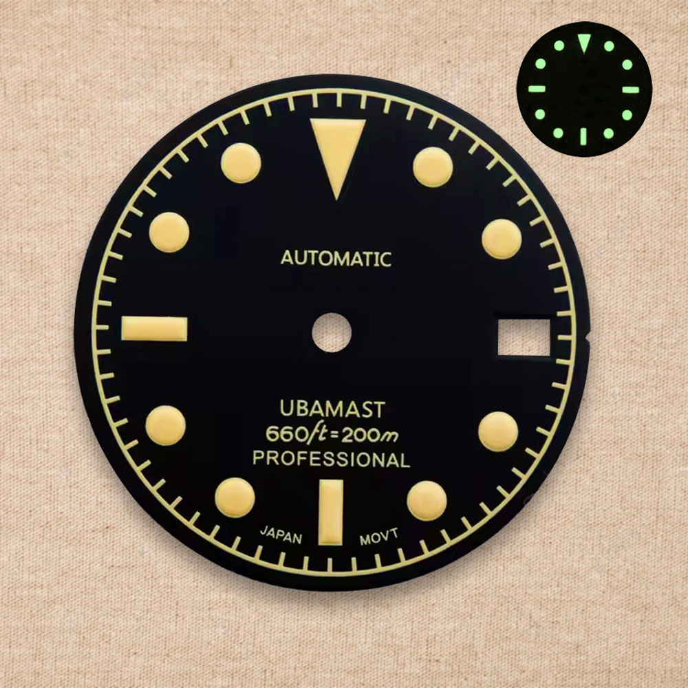 28.5mm S 로고 레트로 다이얼 그린 루미너스 NH - Reel Case 리뷰 및 가격